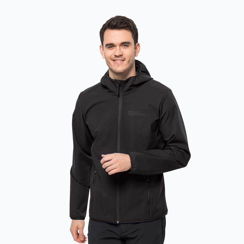 Jack Wolfskin Bornberg Hoody мъжко софтшел яке черно 1307471_6000