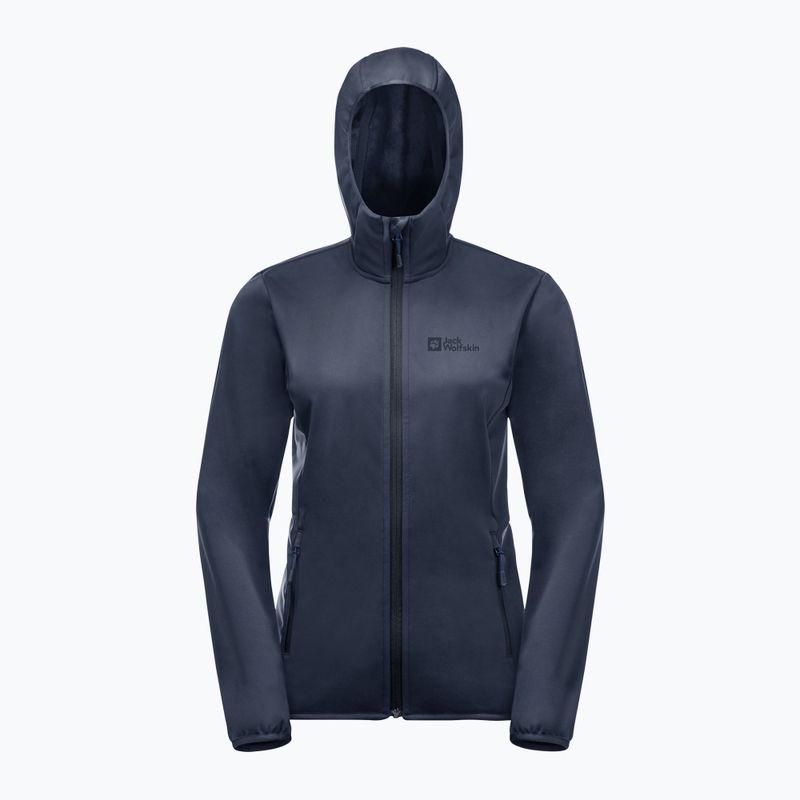 Дамско софтшел яке Windhain Hoody night blue на Jack Wolfskin 10