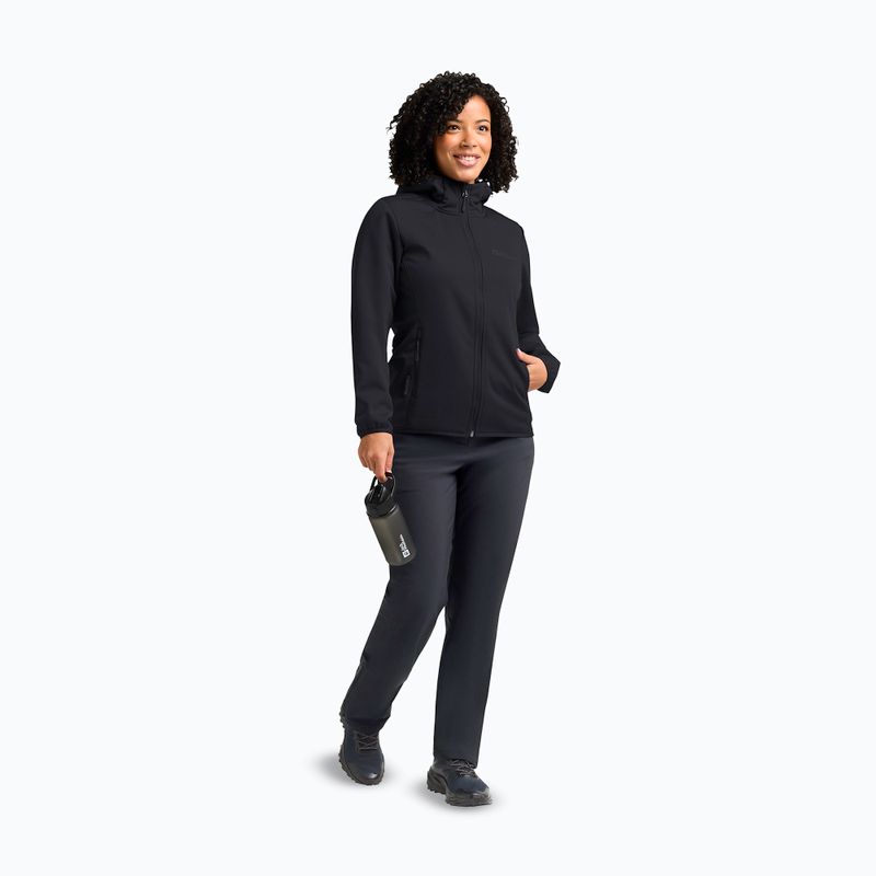 Дамско софтшел яке Jack Wolfskin Windhain Hoody black 2