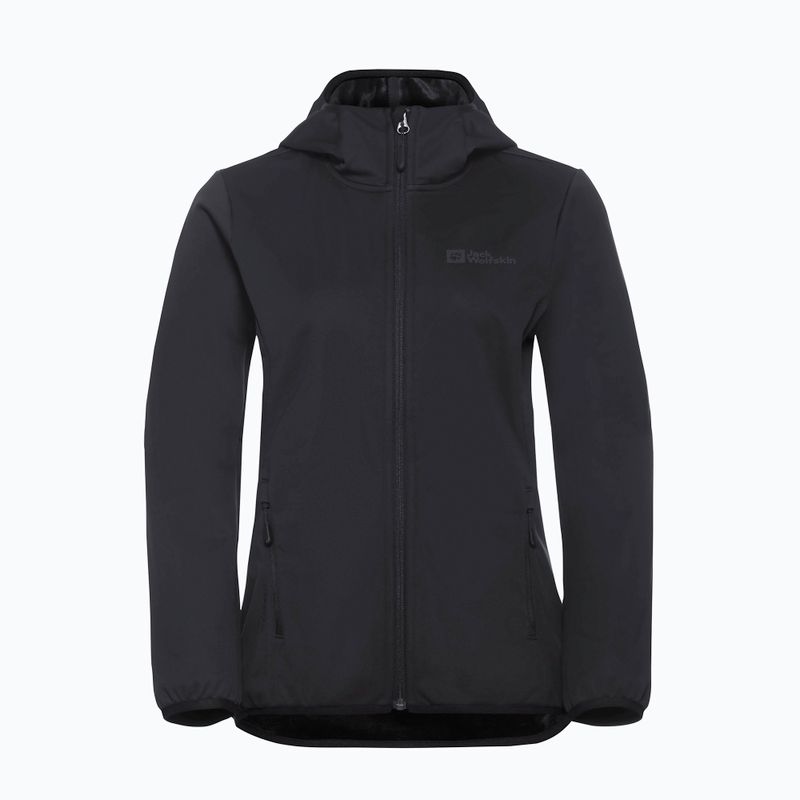 Дамско софтшел яке Jack Wolfskin Windhain Hoody black 8