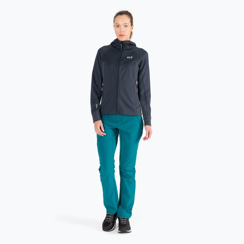 Дамски полар Jack Wolfskin Hydro Grid Fleece сив 1709911 2