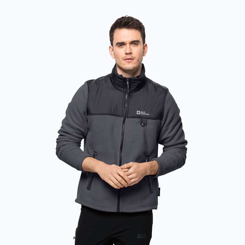 Jack Wolfskin мъжки суитшърт Dna Grizzly сив полар 1709982