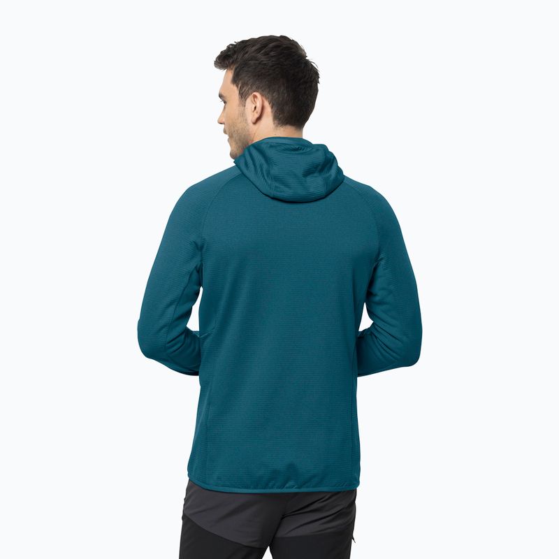 Мъжки потник Jack Wolfskin Hydro Grid Hooded FZ от полар  син 1710002 2