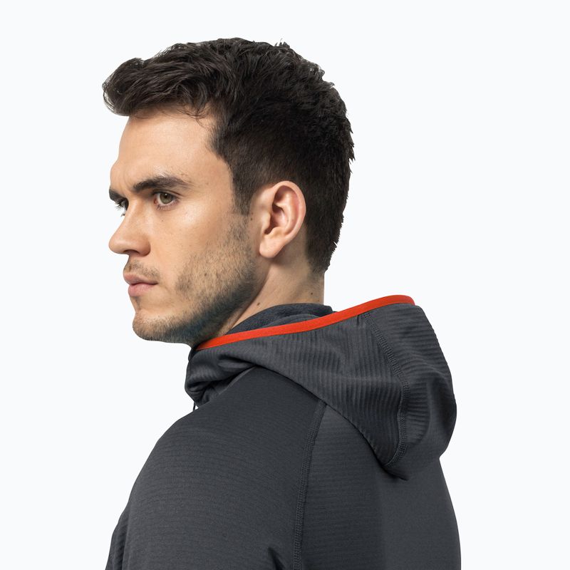 Мъжки суитшърт Jack Wolfskin Hydro Grid Hooded FZ от полар сив 1710002 4