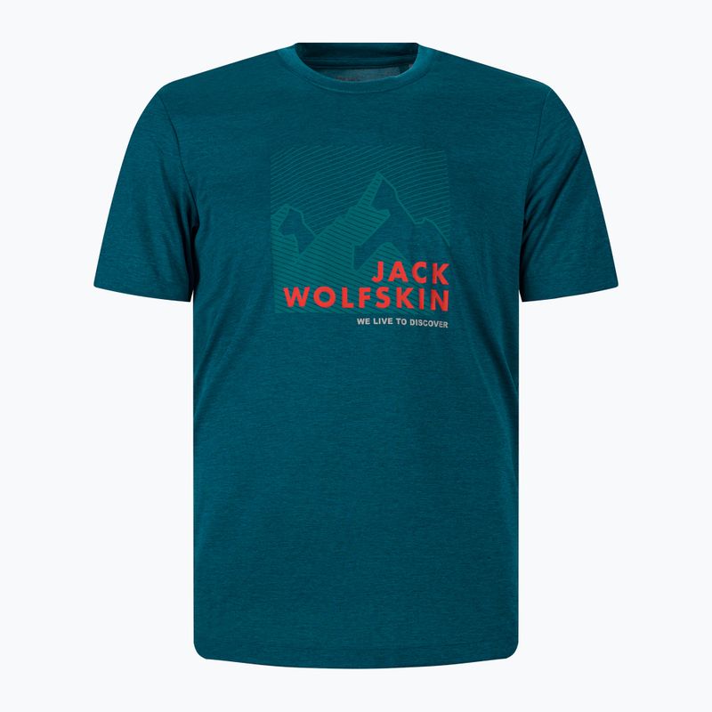 Мъжка тениска Jack Wolfskin Hiking Graphic T-shirt blue 1808761_4133 4