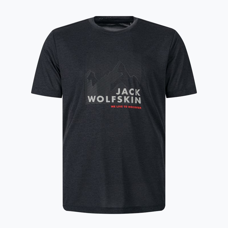 Мъжка тениска Jack Wolfskin Hiking Graphic сива 1808761_6230 4