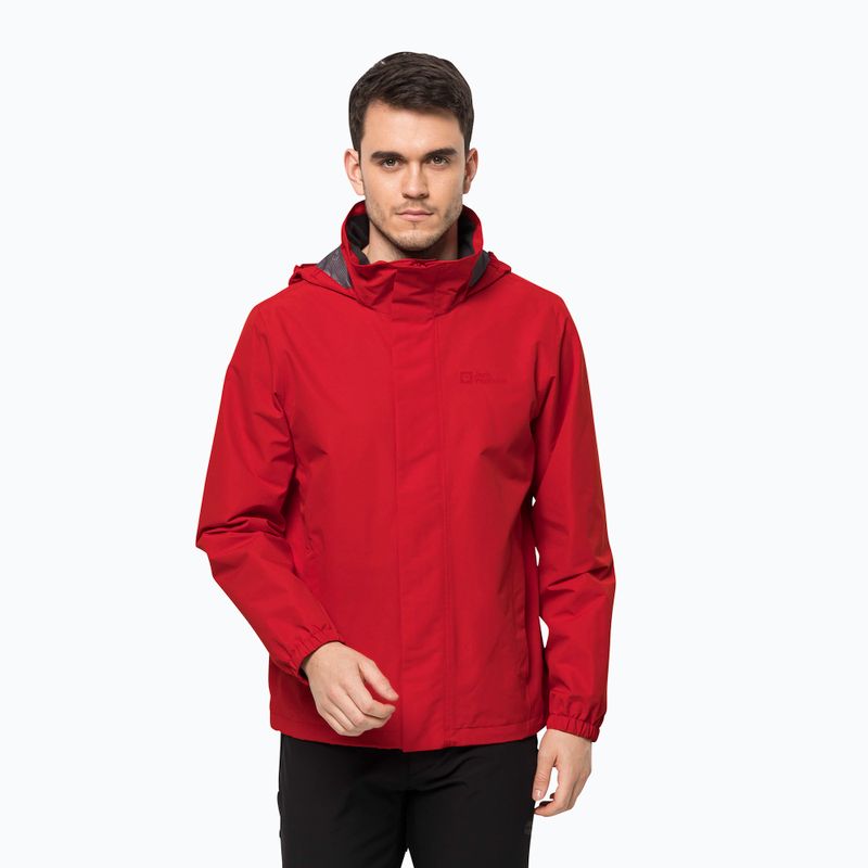 Мъжко непромокаемо яке Stormy Point 2L на Jack Wolfskin, червено 1111142