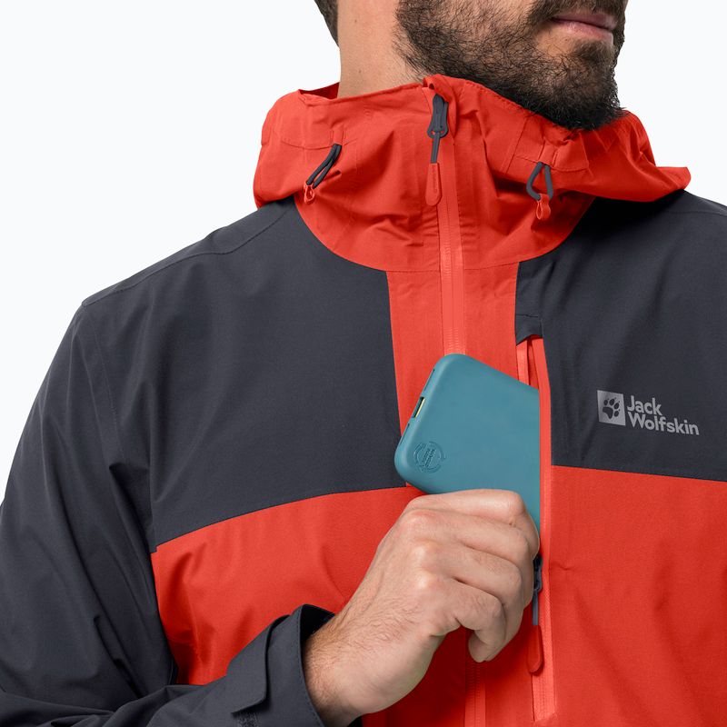 Мъжко дъждобранно яке Go Hike на Jack Wolfskin, червено 1114051 3