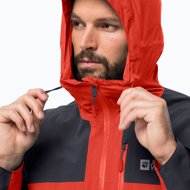Мъжко дъждобранно яке Go Hike на Jack Wolfskin, червено 1114051 5