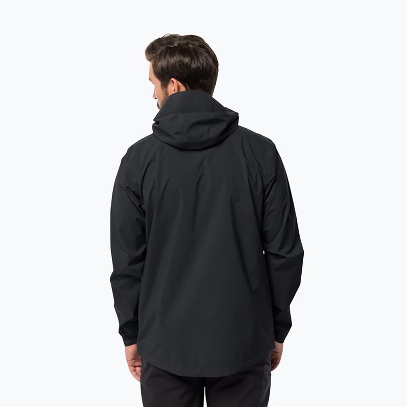 Мъжко дъждобранно яке Jack Wolfskin Elsberg 2.5L черно 1115881_6000_003 2