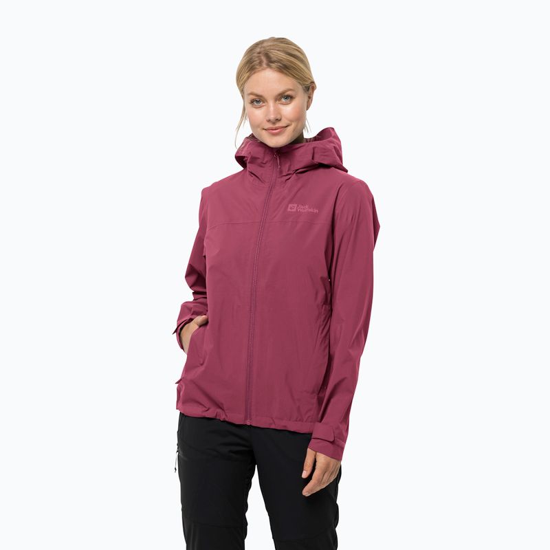 Jack Wolfskin дамско дъждобранно яке Elsberg 2.5L червено 1115951_2198_005