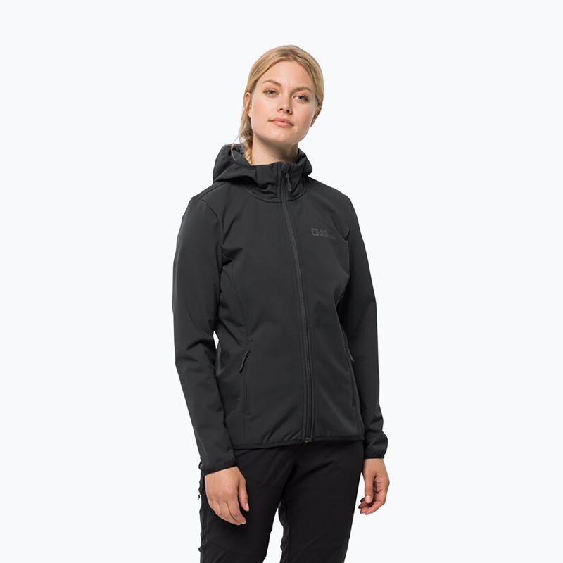 Jack Wolfskin Bornberg Hoody дамско софтшел яке черно 1307691