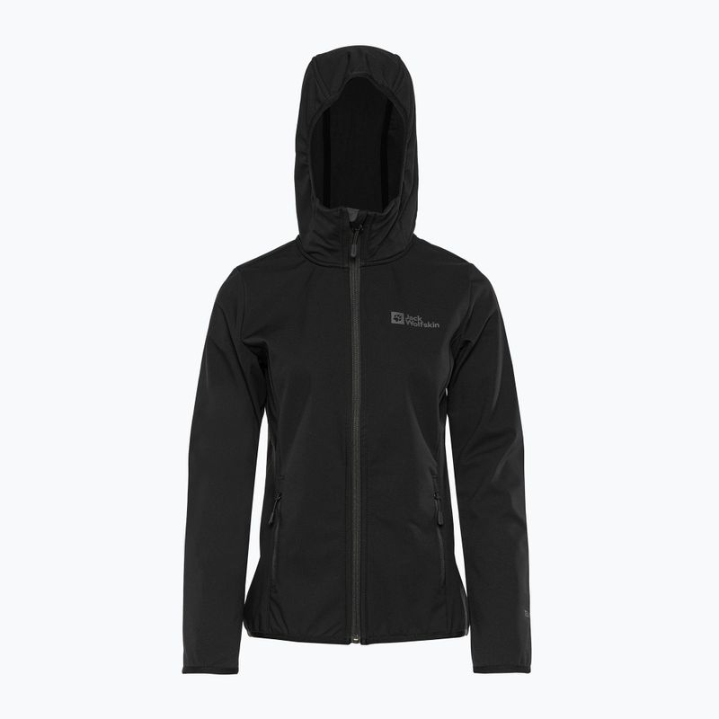 Jack Wolfskin Bornberg Hoody дамско софтшел яке черно 1307691 4