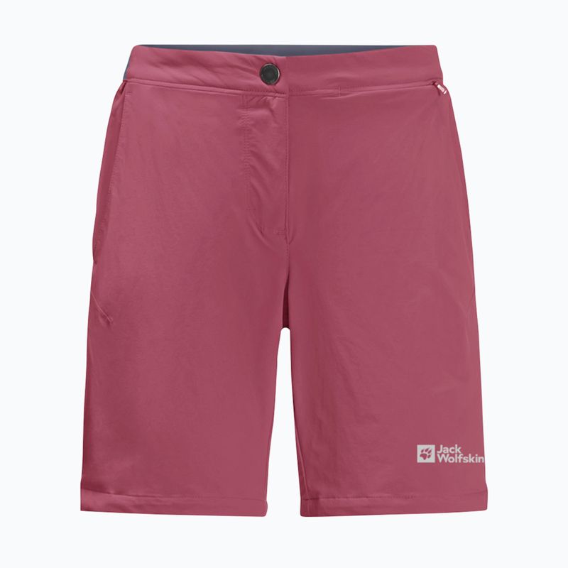 Jack Wolfskin Hilltop Trail дамски къси панталони за трекинг червено 1505462 5