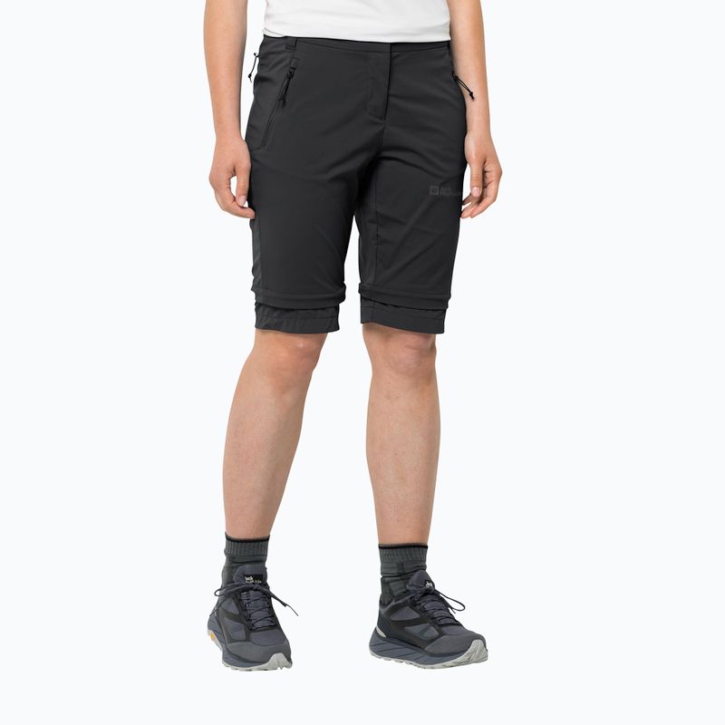 Jack Wolfskin дамски софтшел панталон Glastal Zip Off black 1508151_6000_042 3