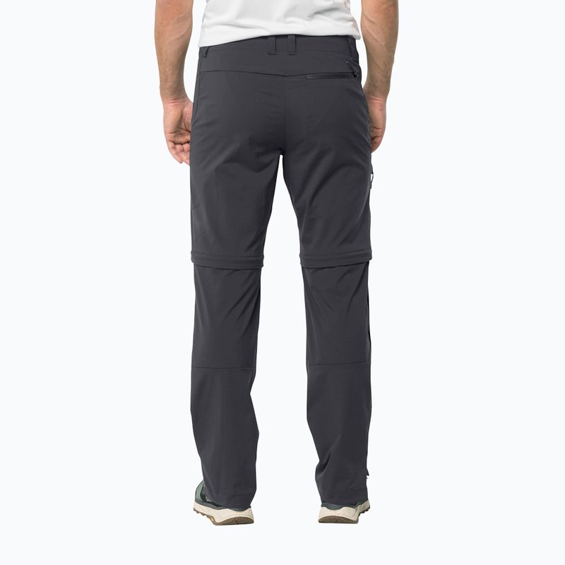 Мъжки софтшел панталони Jack Wolfskin Glastal Zip Away сив 1508301 2