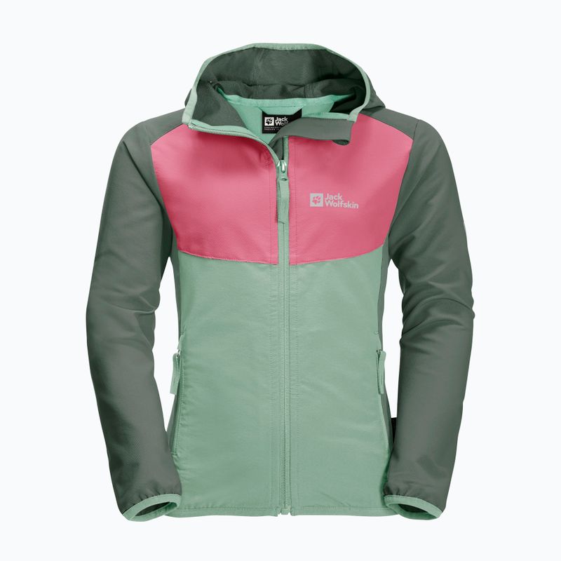 Детско софтшел яке Jack Wolfskin Turbulence green 1606385