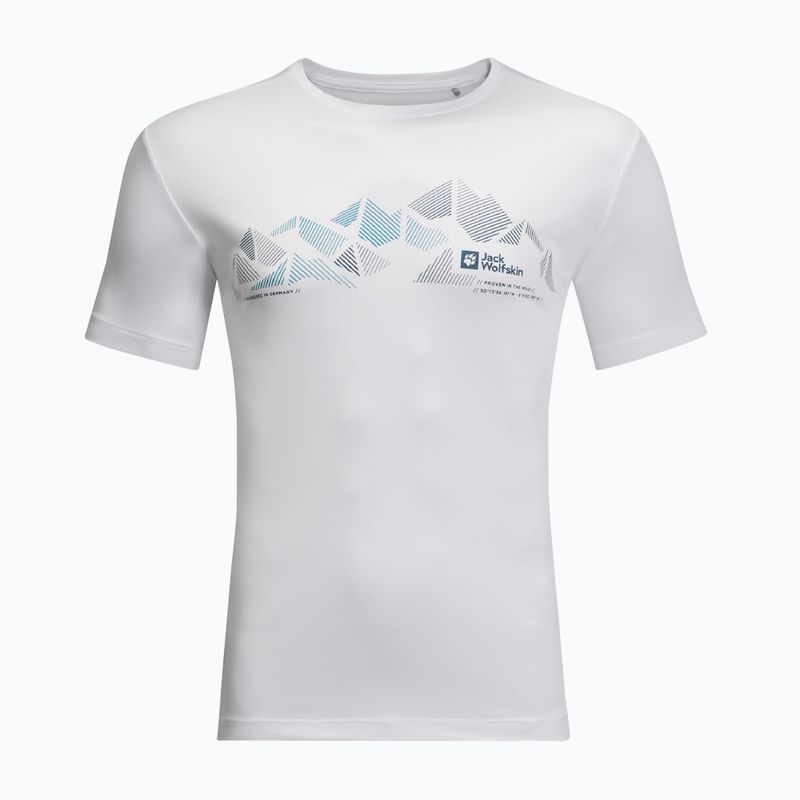 Мъжка тениска за трекинг Jack Wolfskin Peak Graphic white 1807183 4
