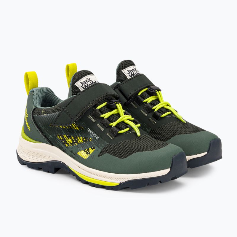 Jack Wolfskin Vili Hiker Texapore Low детски туристически обувки зелени 4056831_4136_350 4