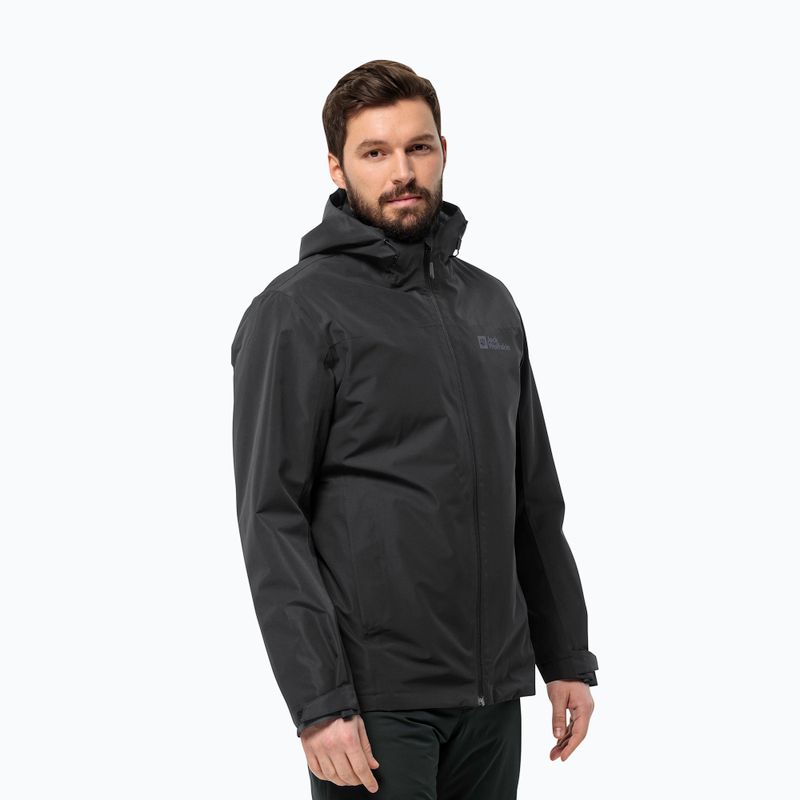 Jack Wolfskin мъжко яке 3 в 1 Taubenberg 3In1 черно 6001