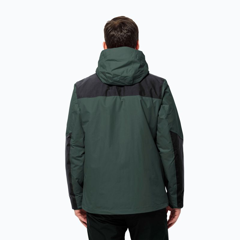 Мъжко дъждобранно яке Jasper 3in1 на Jack Wolfskin, черно маслиново 3
