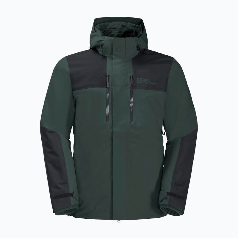 Мъжко дъждобранно яке Jasper 3in1 на Jack Wolfskin, черно маслиново 8