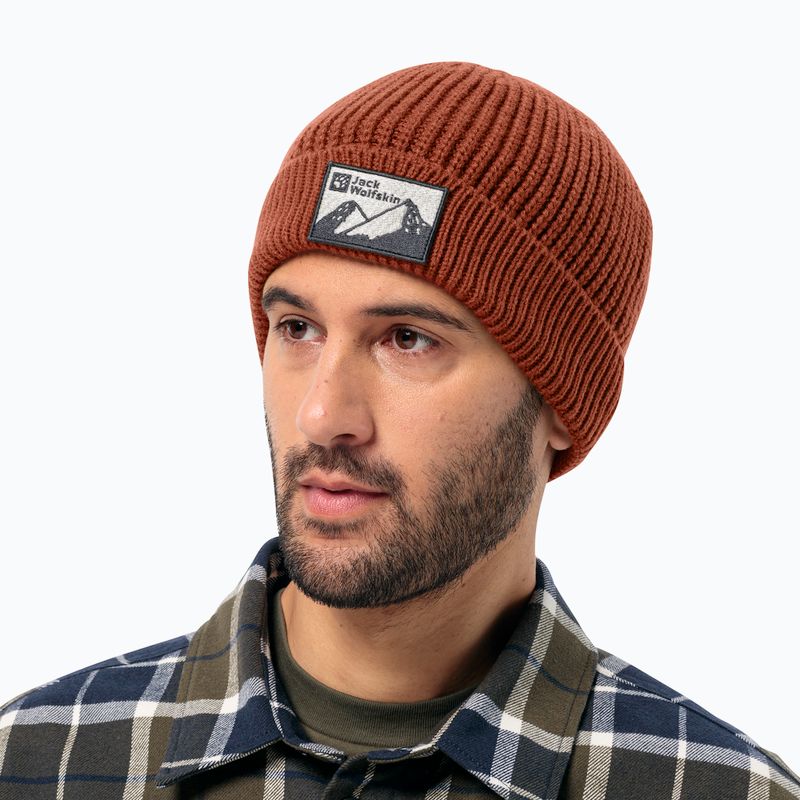 Шапка с бадж Jack Wolfskin Edo carmine зимна шапка 7