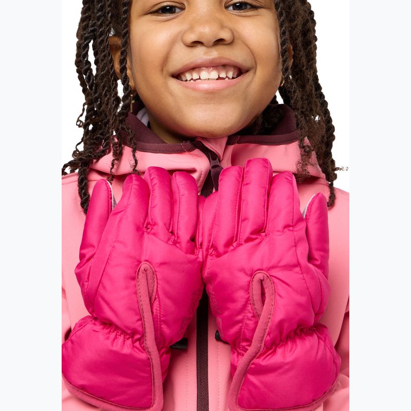 Детски ръкавици за трекинг Jack Wolfskin Easy Entry dark fuchsia 2