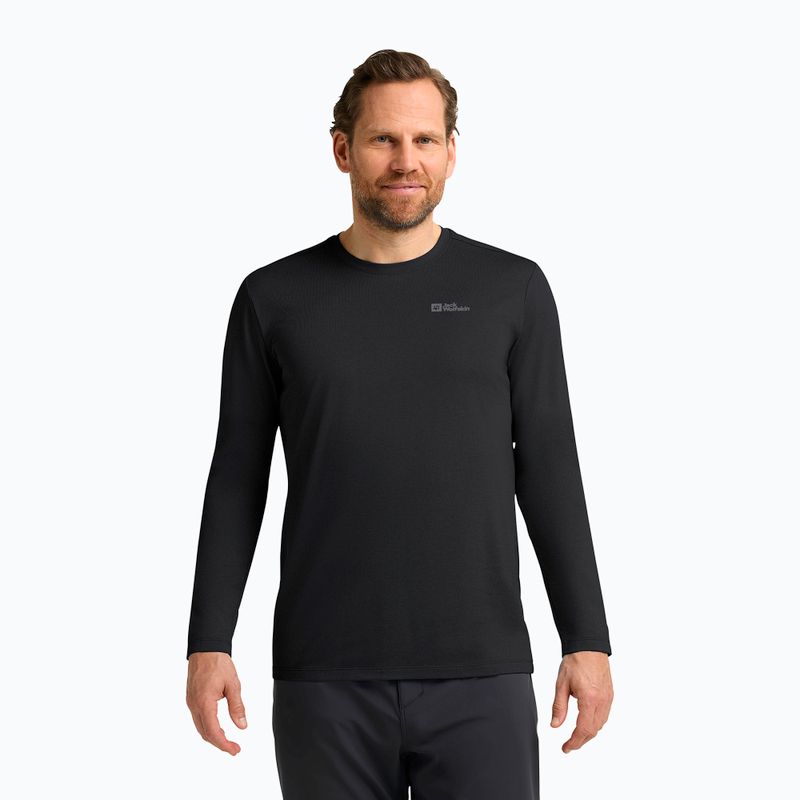 Мъжки термоактивен лонгслив Jack Wolfskin Sky Thermal черен