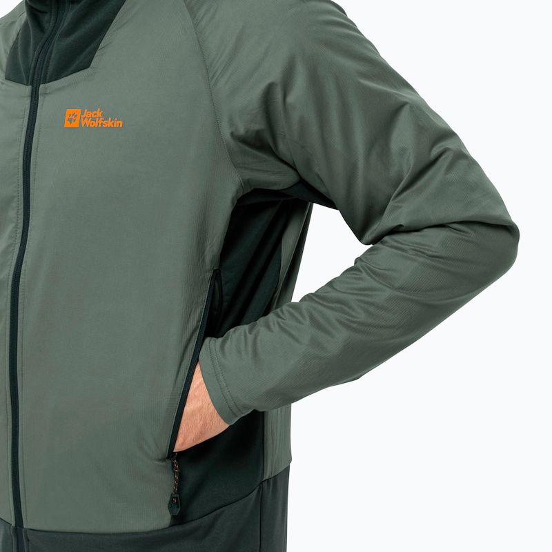 Jack Wolfskin Alpspitze Ins Hybridge hedge зелено мъжко дъждобранно яке 5