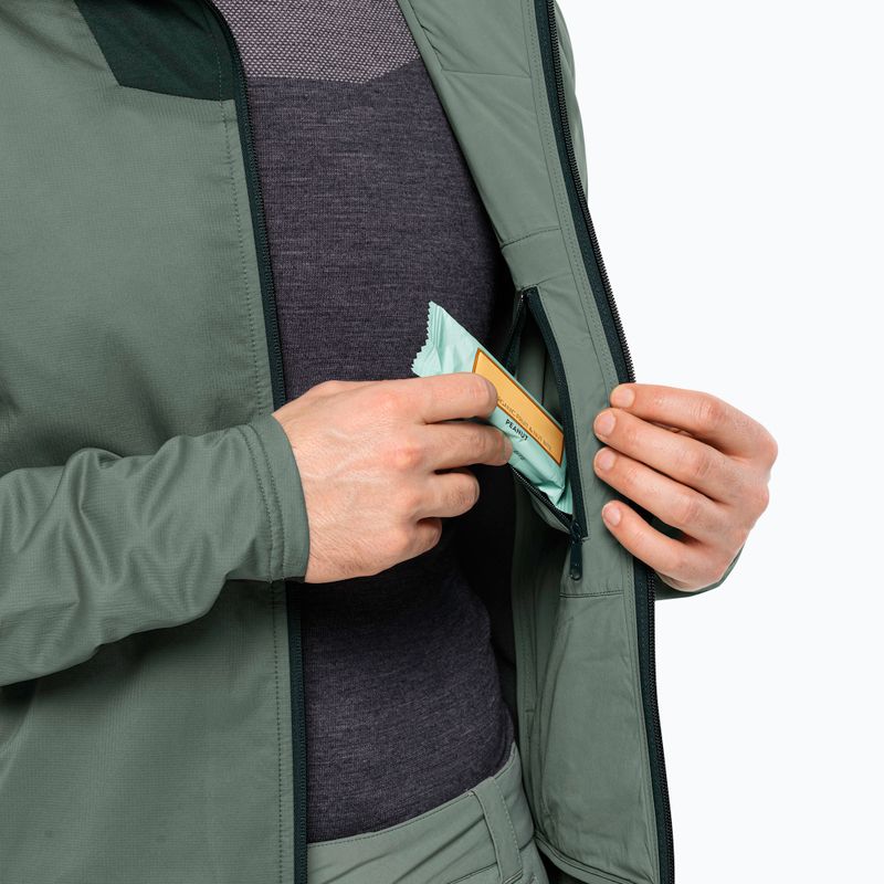 Jack Wolfskin Alpspitze Ins Hybridge hedge зелено мъжко дъждобранно яке 6