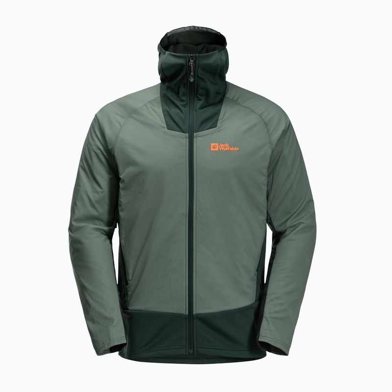 Jack Wolfskin Alpspitze Ins Hybridge hedge зелено мъжко дъждобранно яке 7
