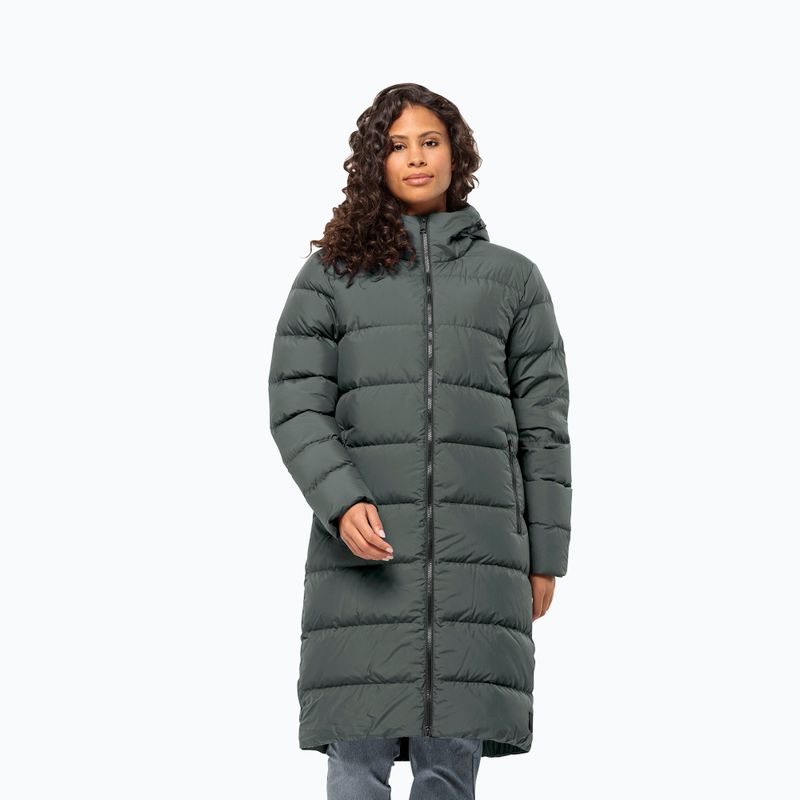 Дамско пухено яке Jack Wolfskin Frozen Palace slate green