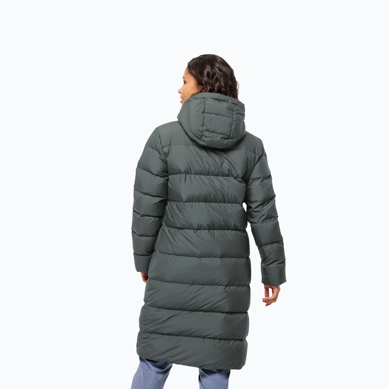 Дамско пухено яке Jack Wolfskin Frozen Palace slate green 2