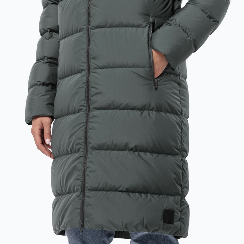 Дамско пухено яке Jack Wolfskin Frozen Palace slate green 4