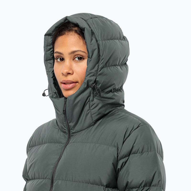 Дамско пухено яке Jack Wolfskin Frozen Palace slate green 3