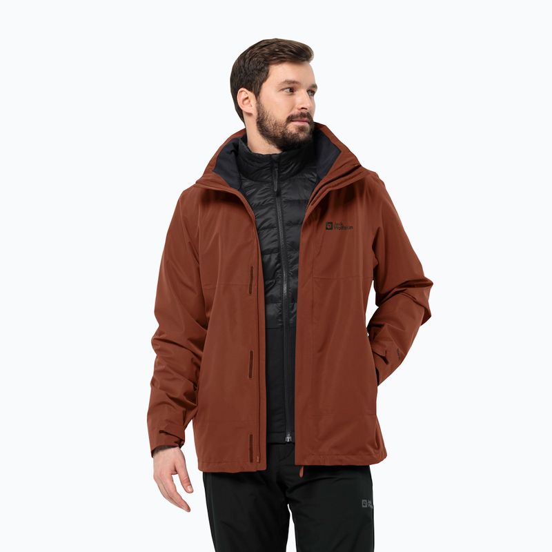 Мъжко дъждобранно яке Jack Wolfskin Feldberg Luntal 3in1 carmine