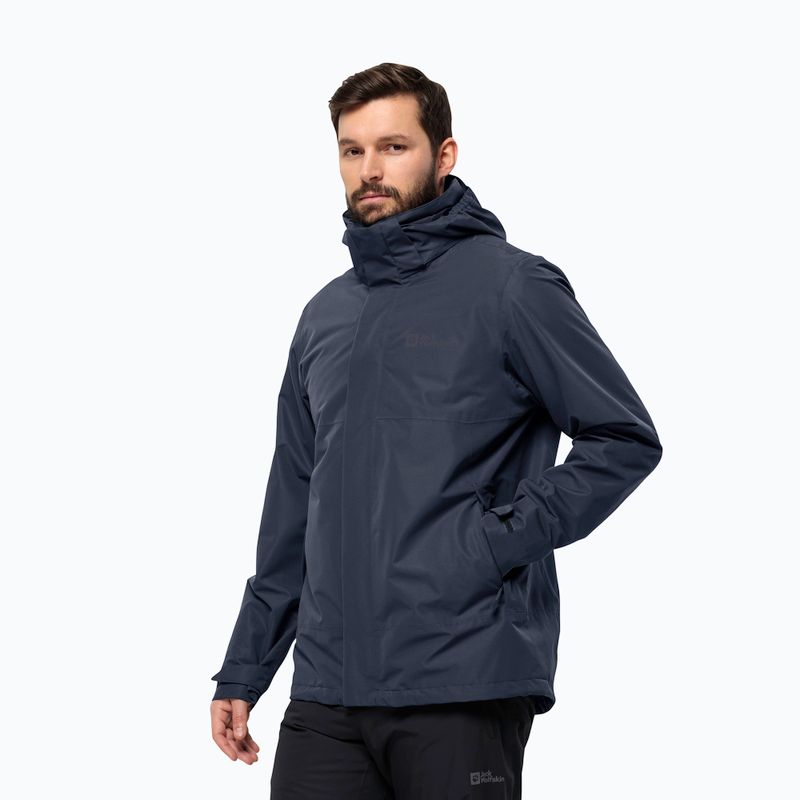 Мъжко дъждобранно яке Jack Wolfskin Feldberg Luntal 3in1 night blue 2