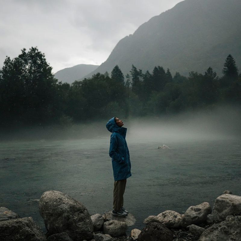 Шалте за дъжд Jack Wolfskin Cape West Elemental Blue за жени 10
