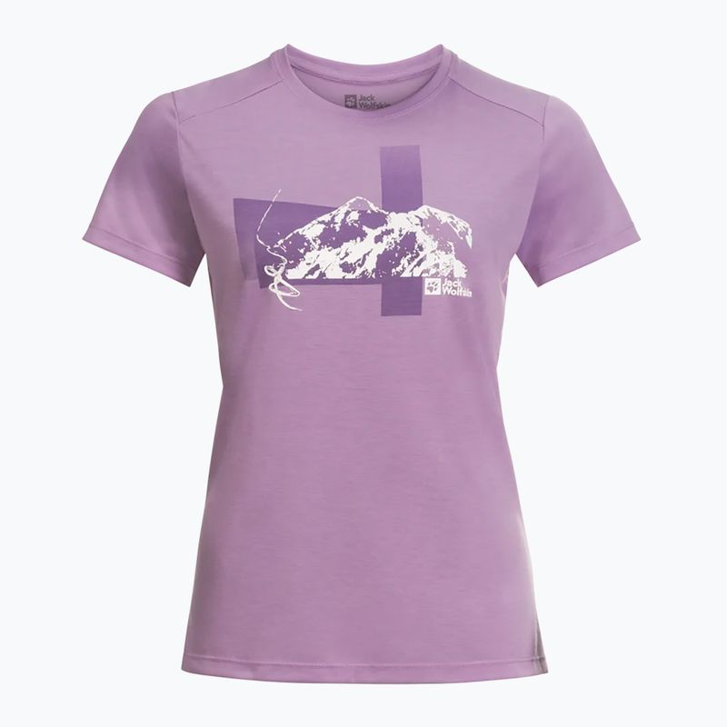 Jack Wolfskin дамска тениска за трекинг Vonnan S/S Graphic velvet 4