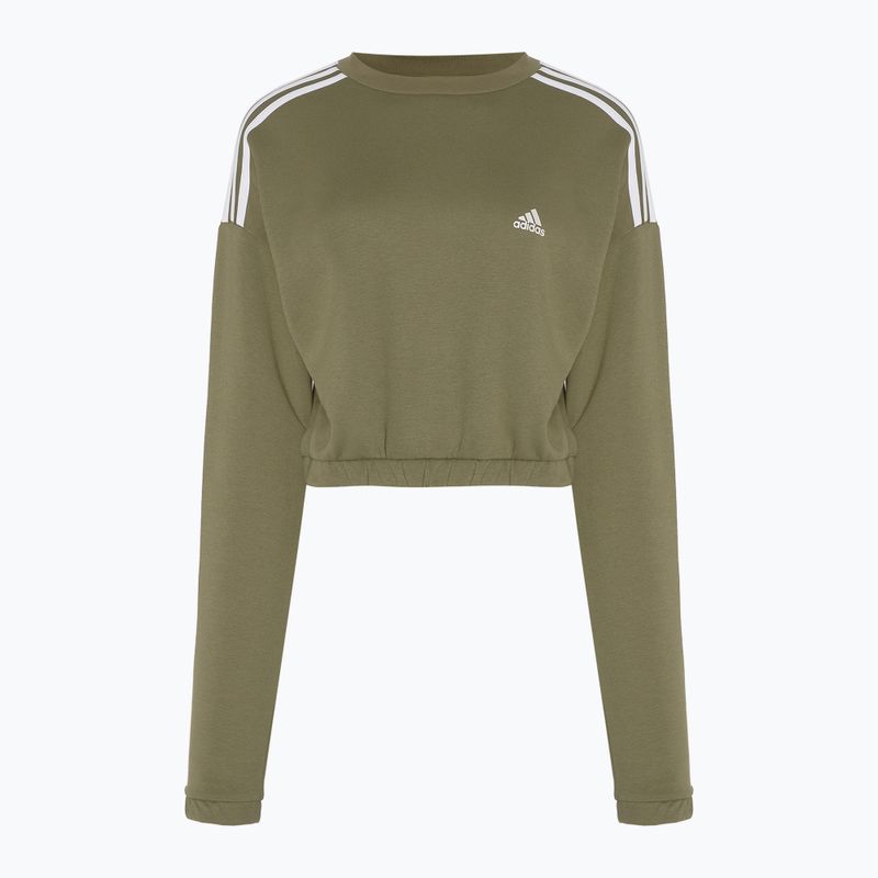 Дамски суитшърт adidas Hyperglam Crop Crew focus olive