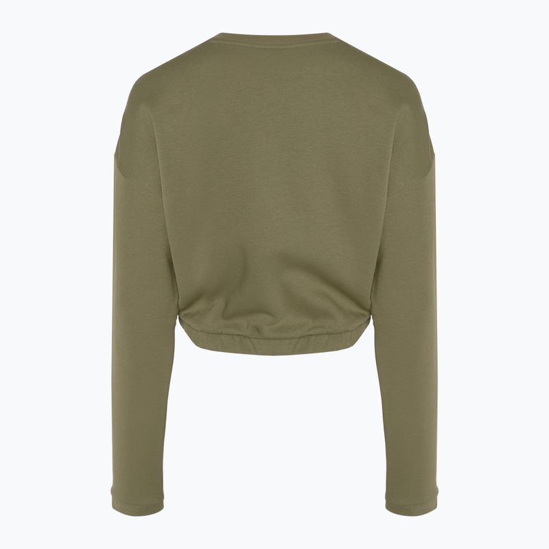 Дамски суитшърт adidas Hyperglam Crop Crew focus olive 2