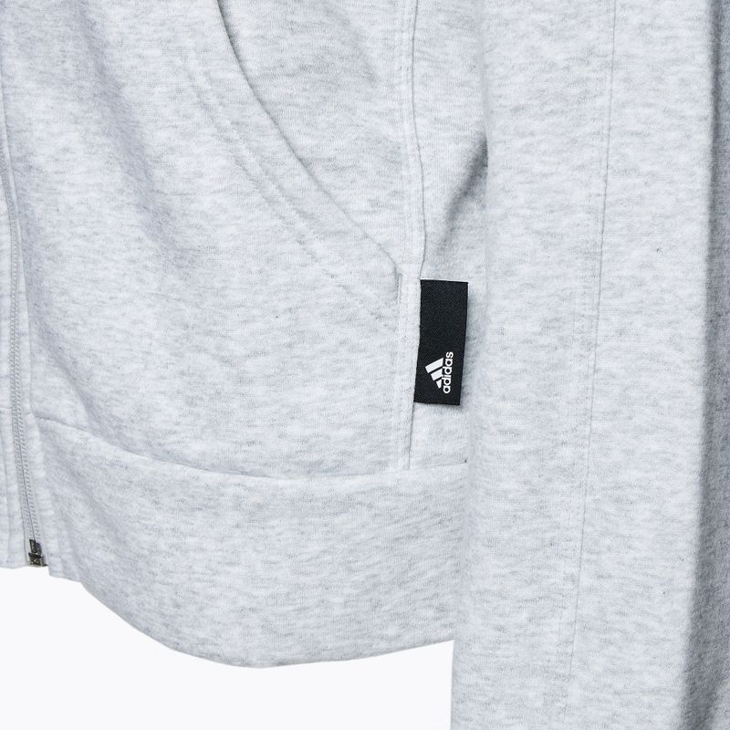 Дамски суитшърт adidas Studio Lounge Fleece Full Zip light grey 3