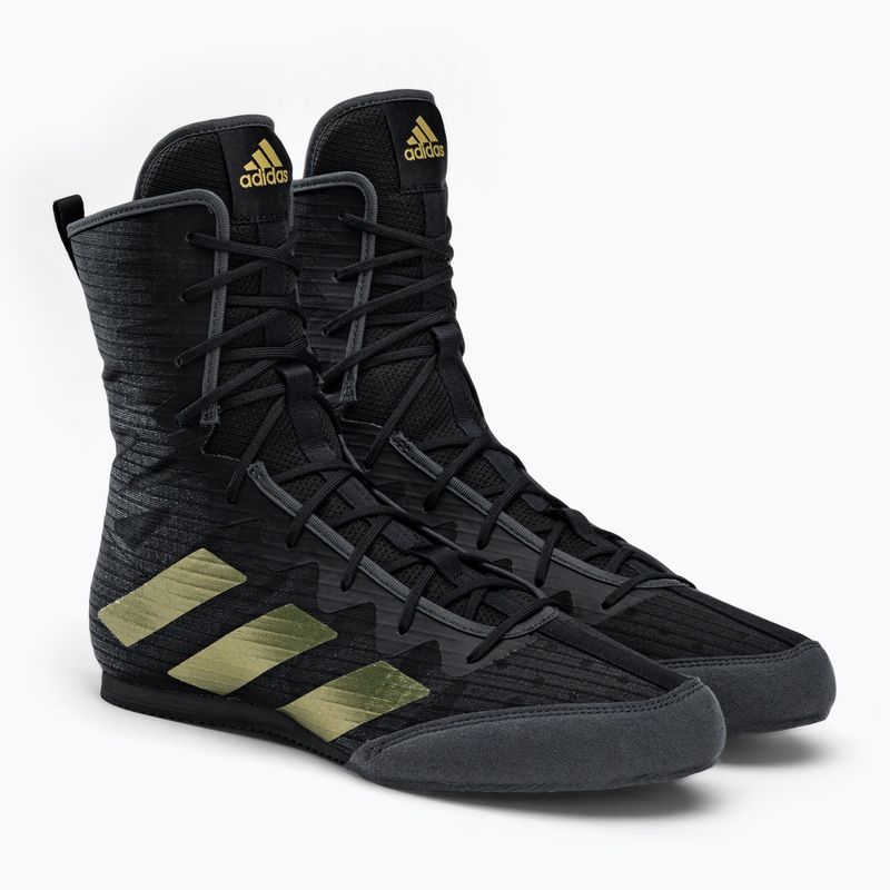 Боксови обувки adidas Box Hog 4 черен-златист GZ6116 4