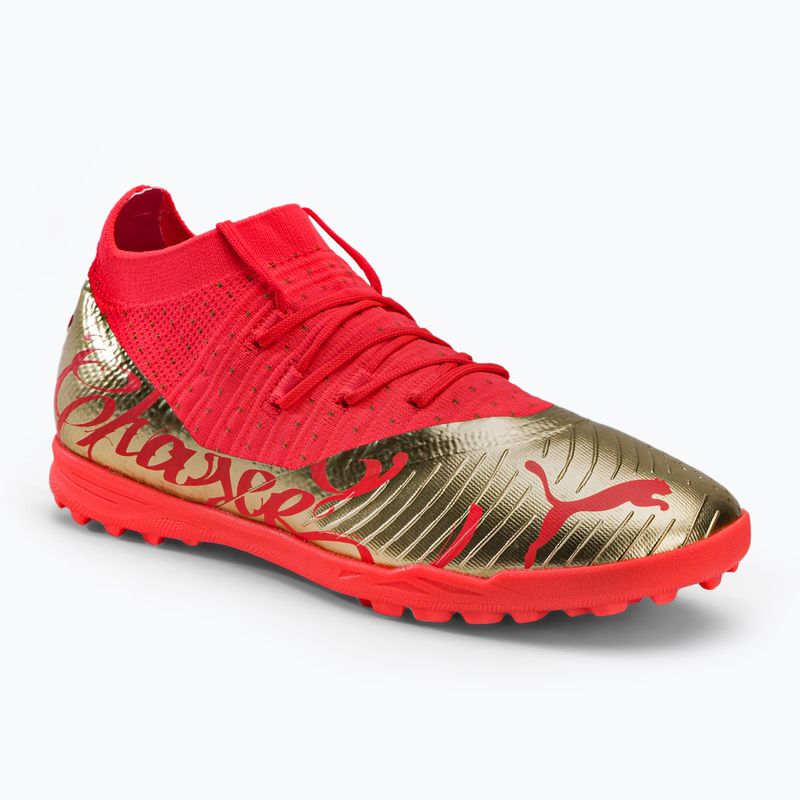 Детски футболни обувки PUMA Future Z 3.4 Neymar Jr. TT оранжево и златно 107108 01