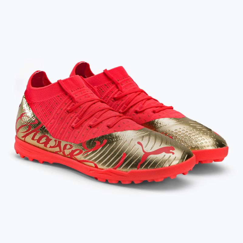 Детски футболни обувки PUMA Future Z 3.4 Neymar Jr. TT оранжево и златно 107108 01 4