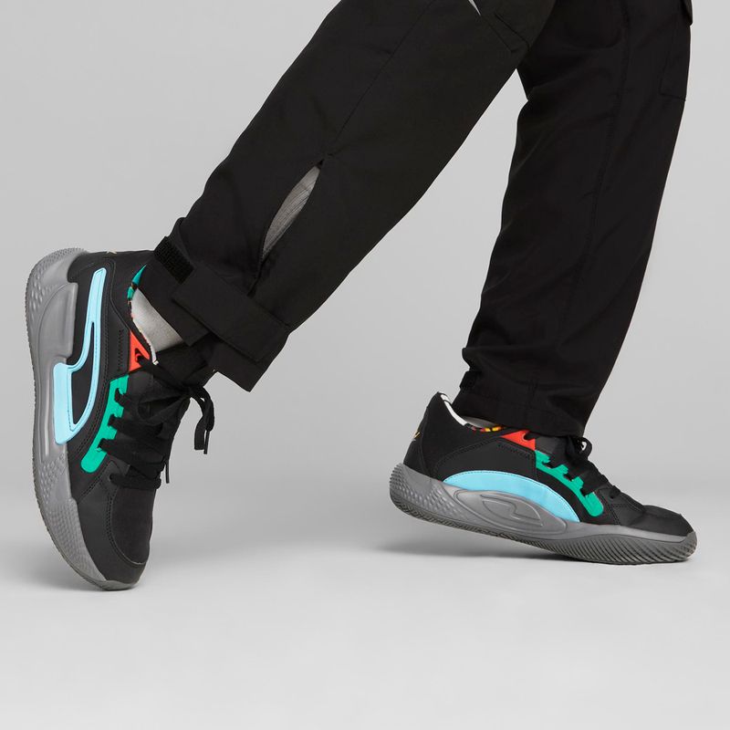 PUMA Court Rider Chaos Block Party мъжки баскетболни обувки черни 378265 01 4