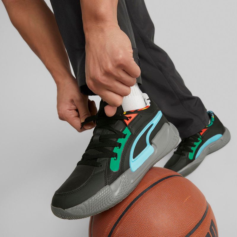 PUMA Court Rider Chaos Block Party мъжки баскетболни обувки черни 378265 01 2