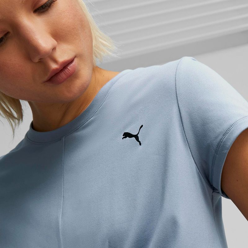 Дамска йога фланелка PUMA Studio Yogini Lite Twist blue 523164 18 5