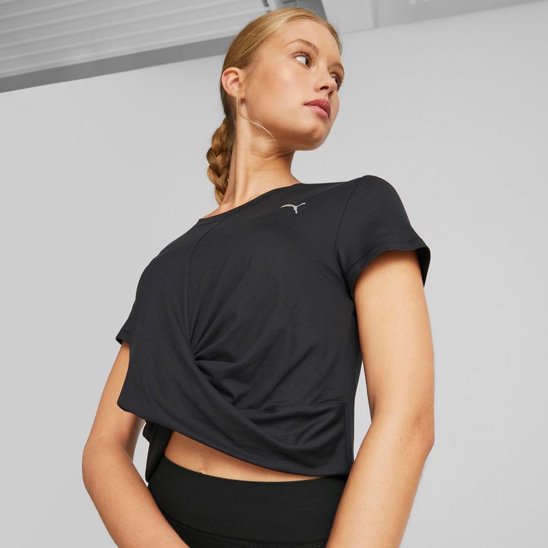 Дамска тениска за йога PUMA Studio Yogini Lite Twist black 523164 01 3